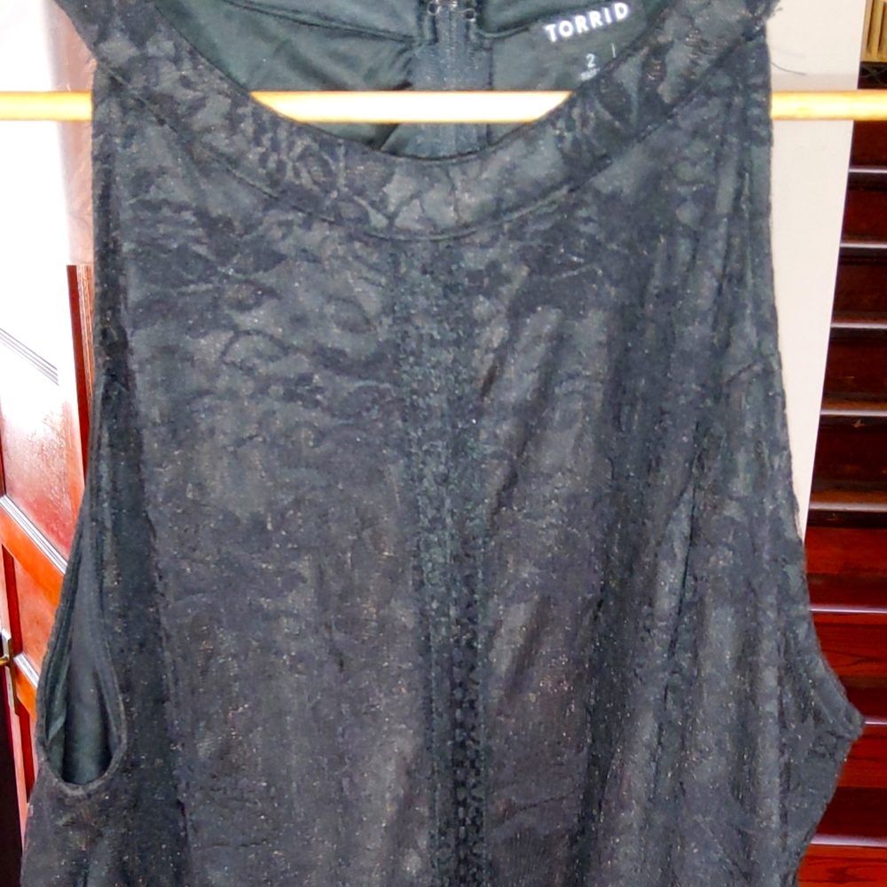 **2/$10** Fully lined, black Torrid top